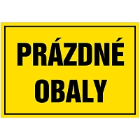 Značka Prázdné obaly, samolepicí fólie, 210 × 297 mm